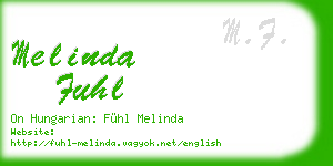 melinda fuhl business card